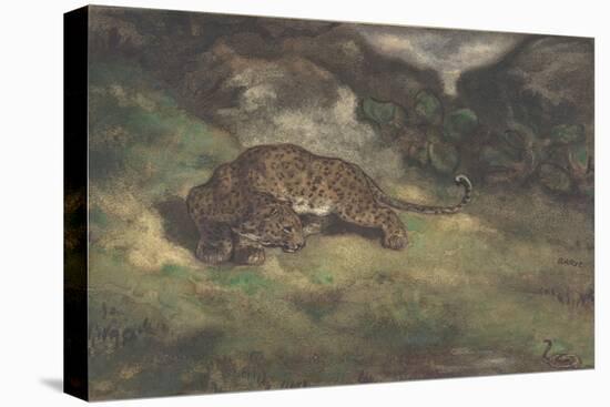 Leopard and Serpent, 1810–75-Antoine Louis Barye-Stretched Canvas