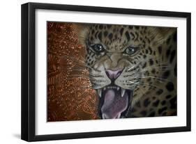 Leopard Attack-Cherie Roe Dirksen-Framed Premium Giclee Print