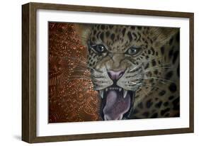 Leopard Attack-Cherie Roe Dirksen-Framed Giclee Print