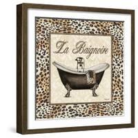 Leopard Bathtub-Todd Williams-Framed Art Print