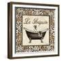 Leopard Bathtub-Todd Williams-Framed Art Print