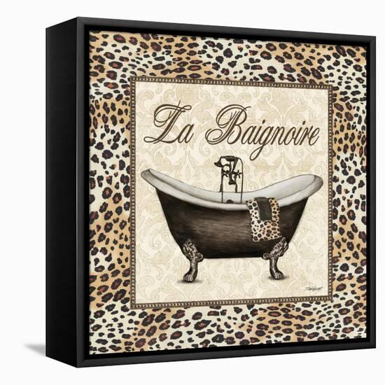 Leopard Bathtub-Todd Williams-Framed Stretched Canvas