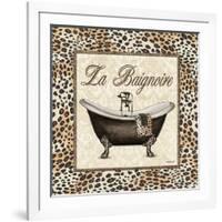 Leopard Bathtub-Todd Williams-Framed Art Print