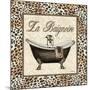 Leopard Bathtub-Todd Williams-Mounted Art Print