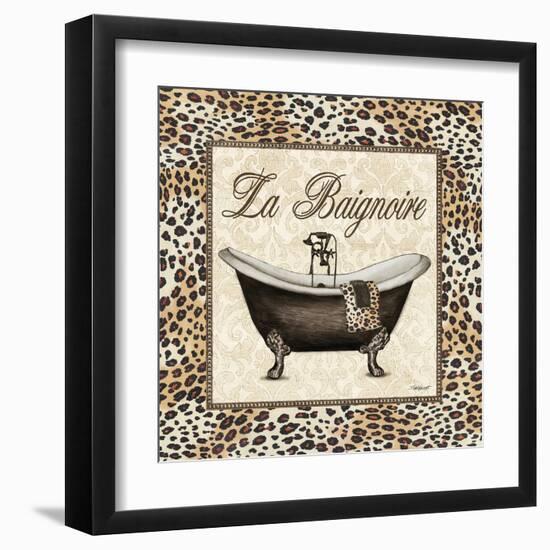Leopard Bathtub-Todd Williams-Framed Art Print