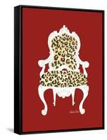 Leopard Chair on Red-Chariklia Zarris-Framed Stretched Canvas