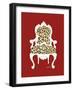 Leopard Chair on Red-Chariklia Zarris-Framed Art Print