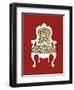 Leopard Chair on Red-Chariklia Zarris-Framed Art Print