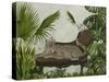 Leopard Chaise Longue-Fab Funky-Stretched Canvas