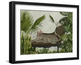 Leopard Chaise Longue-Fab Funky-Framed Art Print