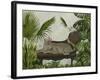 Leopard Chaise Longue-Fab Funky-Framed Art Print