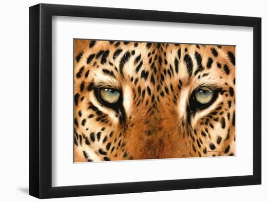 Leopard Eyes Painting-Sarah Stribbling-Framed Giclee Print