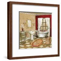 Leopard Florentine Bath-Gregory Gorham-Framed Art Print