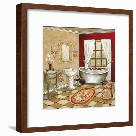 Leopard Florentine Bath-Gregory Gorham-Framed Art Print