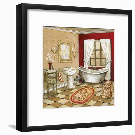 Leopard Florentine Bath-Gregory Gorham-Framed Art Print