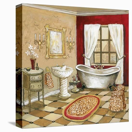 Leopard Florentine Bath-Gregory Gorham-Stretched Canvas