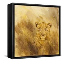 Leopard head, 2014-Francesca Sanders-Framed Stretched Canvas