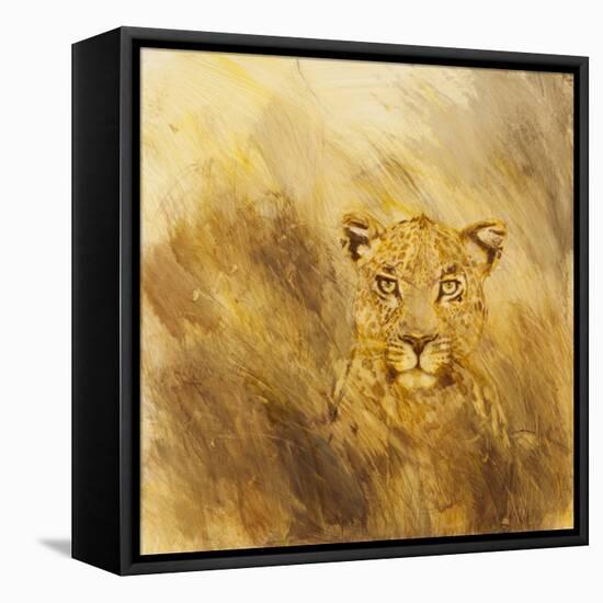 Leopard head, 2014-Francesca Sanders-Framed Stretched Canvas