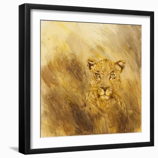 Leopard head, 2014-Francesca Sanders-Framed Giclee Print