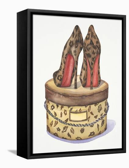 Leopard Heels-Jin Jing-Framed Stretched Canvas