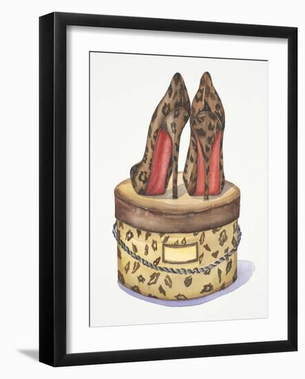 Leopard Heels-Jin Jing-Framed Art Print