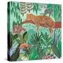 Leopard in the Jungle-Caroline Bonne Müller-Stretched Canvas