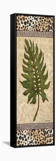 Leopard Palm Leaf II-Todd Williams-Framed Stretched Canvas