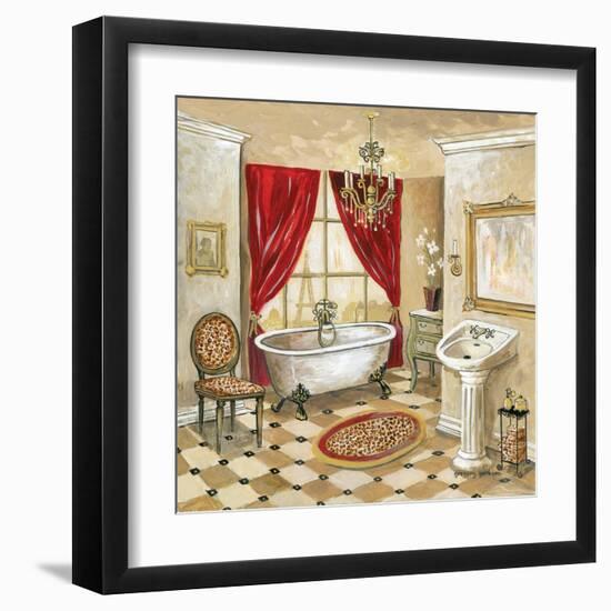 Leopard Parisian Bath-Gregory Gorham-Framed Art Print