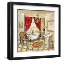 Leopard Parisian Bath-Gregory Gorham-Framed Art Print