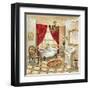 Leopard Parisian Bath-Gregory Gorham-Framed Art Print