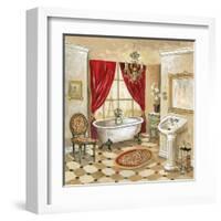 Leopard Parisian Bath-Gregory Gorham-Framed Art Print