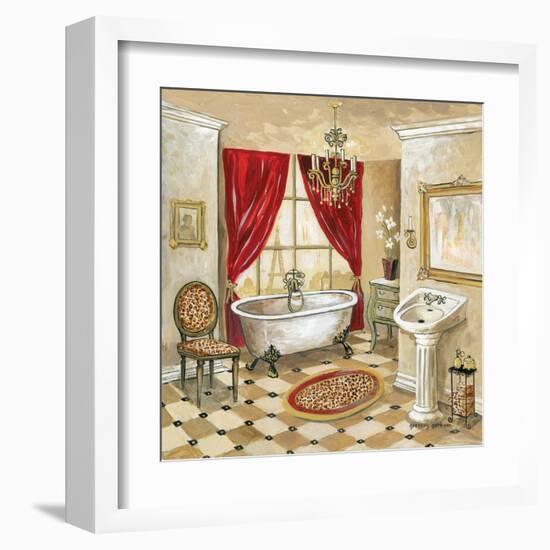 Leopard Parisian Bath-Gregory Gorham-Framed Art Print