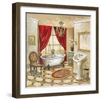 Leopard Parisian Bath-Gregory Gorham-Framed Art Print