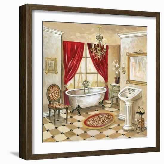 Leopard Parisian Bath-Gregory Gorham-Framed Art Print