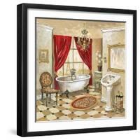 Leopard Parisian Bath-Gregory Gorham-Framed Art Print