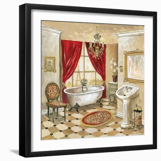 Leopard Parisian Bath-Gregory Gorham-Framed Art Print