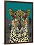 Leopard Queen Teal-Sharon Turner-Framed Art Print