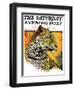 "Leopard," Saturday Evening Post Cover, August 29, 1931-Jack Murray-Framed Giclee Print