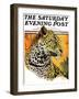 "Leopard," Saturday Evening Post Cover, August 29, 1931-Jack Murray-Framed Giclee Print