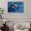 Leopard Seal Swimming Underwater Showing its Sharp Teeth-null-Stretched Canvas displayed on a wall