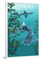 Leopard Shark-Lantern Press-Framed Art Print