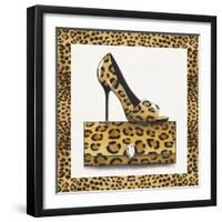 Leopard Shoe and Purse-Carolyn Fisk-Framed Art Print