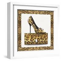 Leopard Shoe and Purse-Carolyn Fisk-Framed Art Print