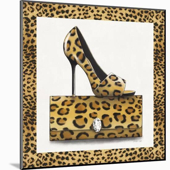 Leopard Shoe and Purse-Carolyn Fisk-Mounted Art Print