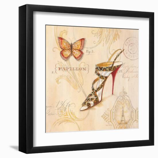 Leopard Sling Stiletto-Angela Staehling-Framed Art Print