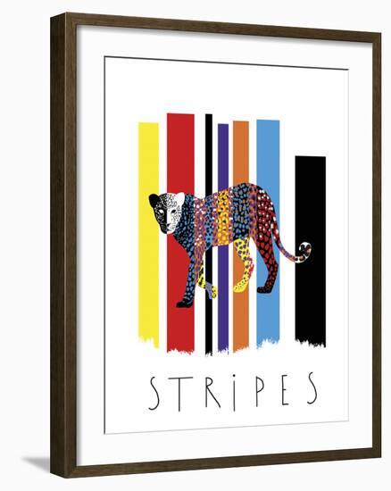 Leopard Stripes-Laure Girardin-Vissian-Framed Giclee Print