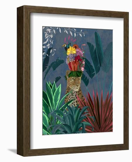 Leopard with Headdress-Fab Funky-Framed Art Print