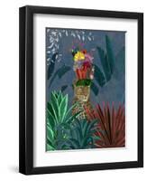 Leopard with Headdress-Fab Funky-Framed Art Print