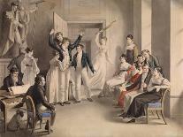 Franz Schubert (1797-182). Party Game of the Schubertians in Atzenbrugg, 1821-Leopold Kupelwieser-Stretched Canvas