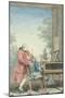 Leopold Mozart and His Children Wolfgang Amadeus and Maria Anna 1777-Carmontelle-Mounted Giclee Print